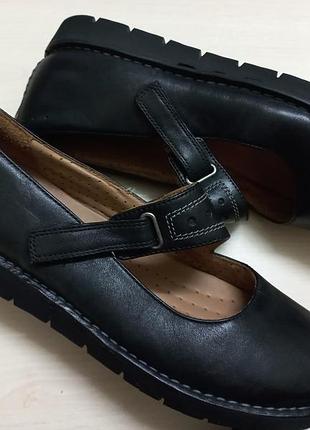 Туфли мокасины весна-осень кожа жен 41 р.clarks индии