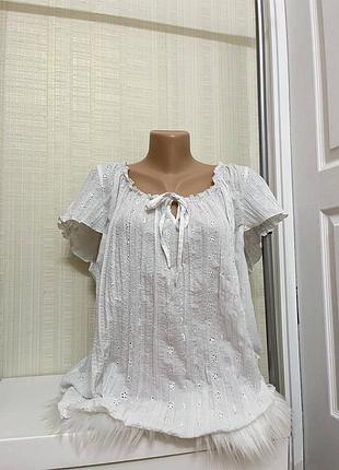 Блуза батал с вышивкой бренда evans