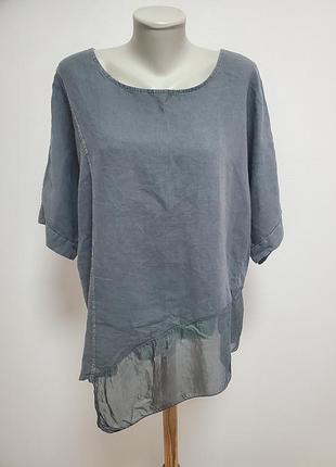 Гарна легка блузка вільного фасону асиметричний низ
