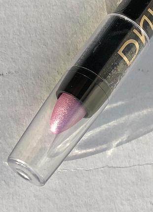 Розовые тени стик карандаш механический для век глаз сияющий шиммерный блестящий dnm beauty eyeshadow stick