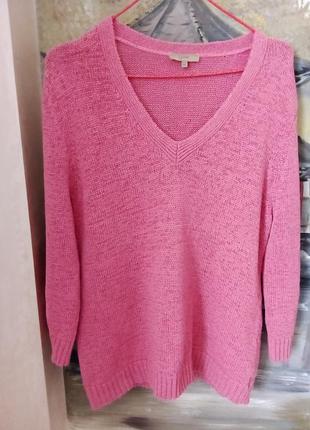 Кораловий жіночий светер xxl