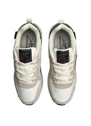 Reebok classic leather hexalite white grey beige 7