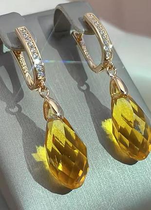 Оригинальные серьги медзолото