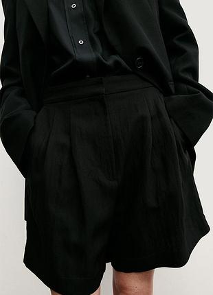 Xs-s/м-l/l-xl h&amp;m новые фирменные женские классические шорты со складками на талии