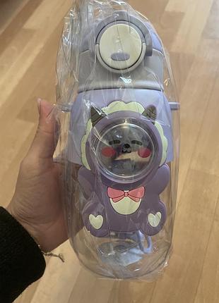 Новая детская бутылочка с силиконовой трубочкой