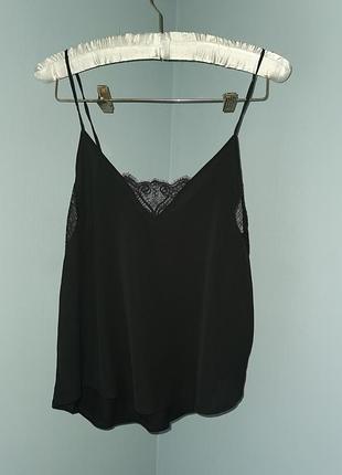 Легкая тонкая майка топ на бретелях размера s-m