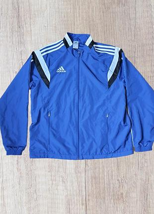 Ветровка adidas синяя, олимпийка, спортивная кофта