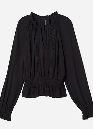 Блуза чорна sport h&m