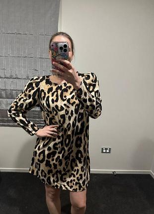 Леопардовое платье h&amp;m, размер xl 4