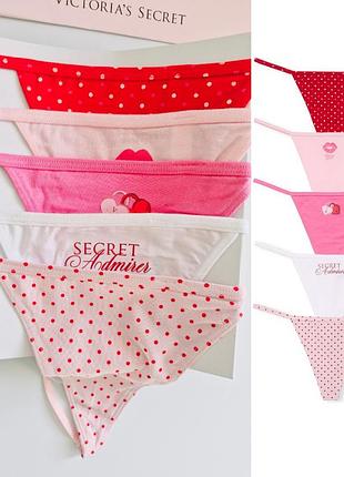 Набір трусиків victoria's secret стрінги victoria's secret бюстгалтер victoria's secret