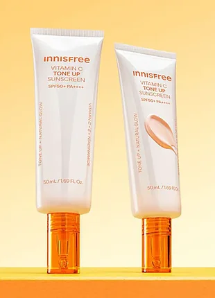 Солнцезащитный крем innisfree vita c tone up sunscreen spf50+ pa++++ 50ml