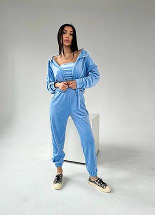 Женский велюровый костюм