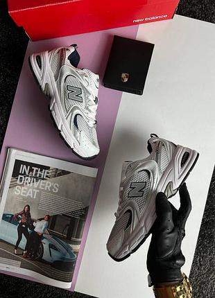 New balance 530 w premium white navy silver