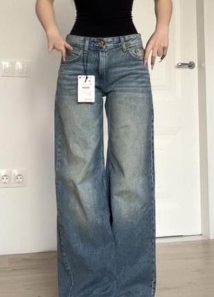 Washed out blue jeans jaded london type jeans wide leg джинси потерті