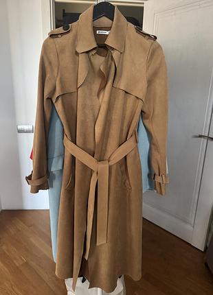 Плащ stradivarius штучний замш
