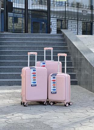 Велика ,середня ,мала полипропилен 100% состав чемодан дорожный s на колесах  ручная кладь
