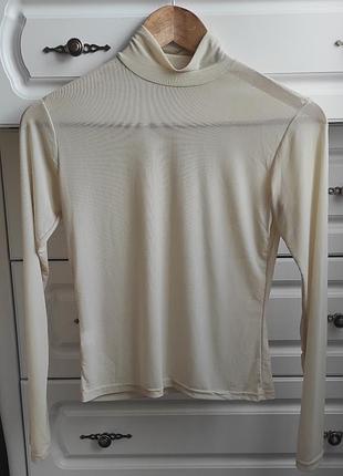 Гольф прозорий, сітка в світло-бежевому кольорі