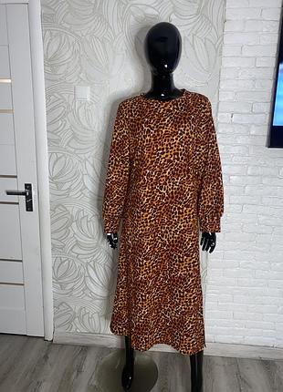 Длинное платье платье в леопардовый принт большого размера батал primark, xxxxl