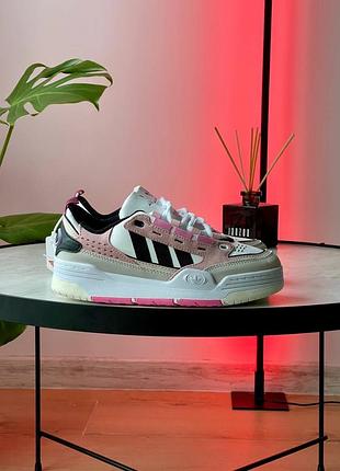 Женские кроссовки adidas adi2000 white beige pink