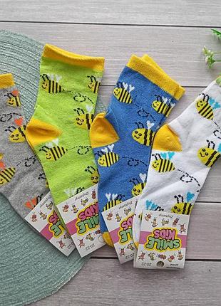 Носки детские, носки тонкие детские носки на девочку, носочки демисезонные, пчелы 20-22