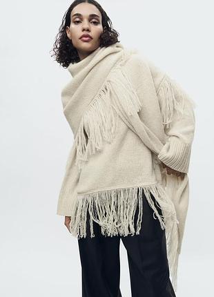 Комплект zara светр кейп шарф