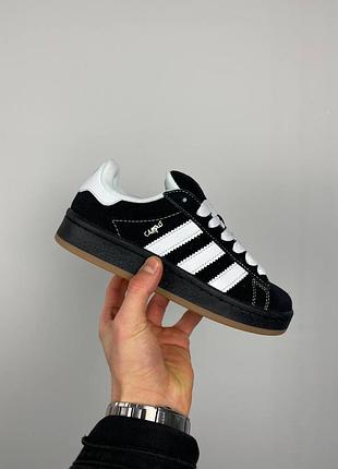 Женские кроссовки adidas campus x korn black white