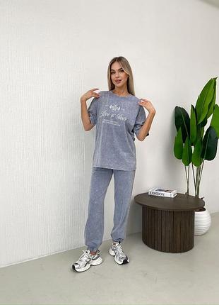 Летний спортивный костюм из коттона варенка