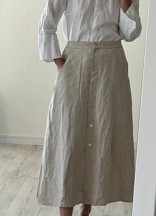 Юбка спідниця льон лляна mexx max mara