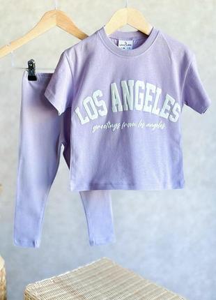 Комплект лосины футболка на лето для девочки