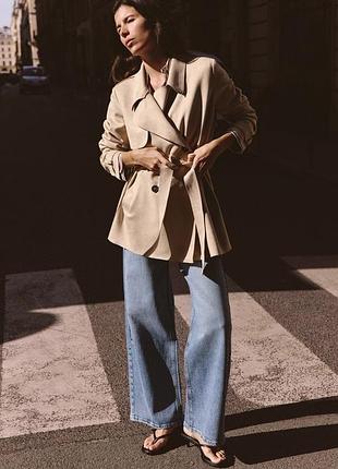 Тренч косуха замша zara