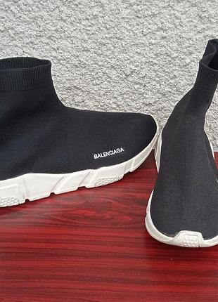 Balenciaga speed trainer black white  eu444 фото