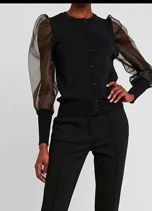 Кардиган, блузка , черная , love coornhagen