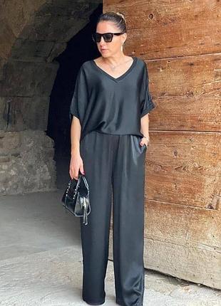 Шелковый костюм оверсайз туречки