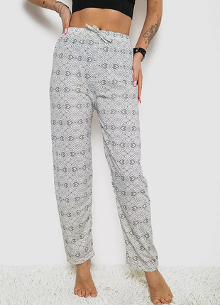 Брюки женские домашние, цвет молочно-серый, 238r58220-1