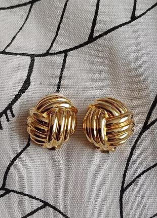 Винтажные серьги клипсы