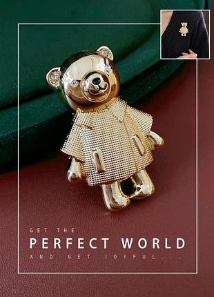 Брошка ведмедик , ведмідь , ведмежа  стиль maxmara (брошь - медведь , медвежонок)