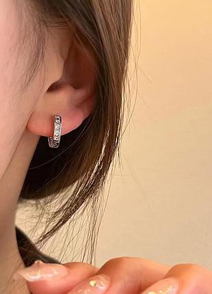 Сережки кільця срібло 925 покриття