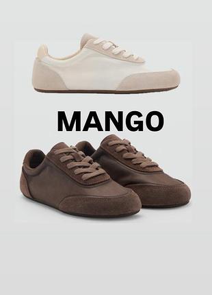 Шкіряні кросівки на тонкій підошві mango