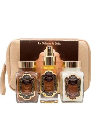 Набір для тіла аюрведичний la sultane de saba coffret voyage sur la route des epices ayurvedique