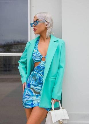 Сексуальное платье с акварельным принтом и вырезами shein s