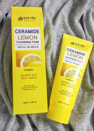 Пінка для вмивання з лимоном eyenlip ceramide lemon1 фото