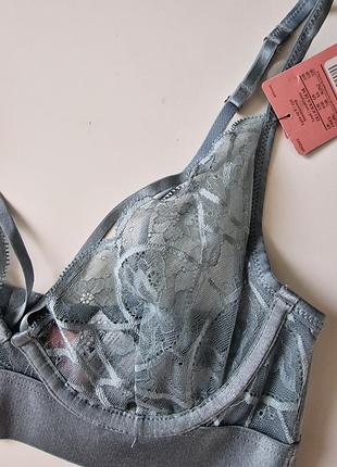 Бюст бюстгалтер бірюзовий мереживний з м'якою чашкою hunkemoller 70b 80b 70d5 фото
