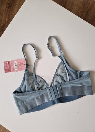 Бюст бюстгалтер бірюзовий мереживний з м'якою чашкою hunkemoller 70b 80b 70d6 фото