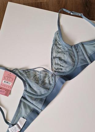 Бюст бюстгалтер бірюзовий мереживний з м'якою чашкою hunkemoller 70b 80b 70d9 фото