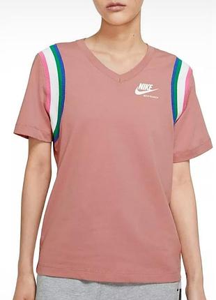 Футболка nike из хлопка розовая хлопковая футболка найк