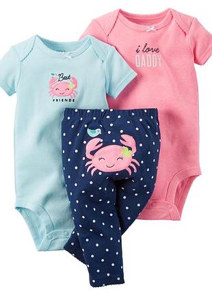 Комплект хлопок carters  9мес 67-72см