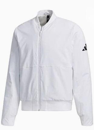 Куртка ветровка adidas белоснежная спорт мода тренд бомбер