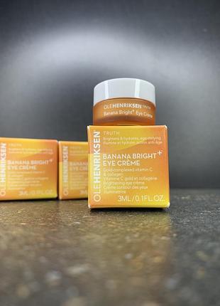 Міні крем для шкіри навколо очей із вітаміном c olehenriksen banana bright eye creme, 3мл