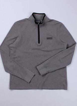 Лонгслив с замком barbour international half 1/4 zip