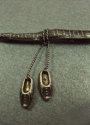 Брошка карпати черевички брошка взуття тапочки срібло 875 проба вага 6,69 г